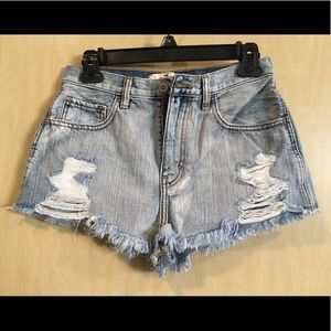 Hollister high rise cut off shorts